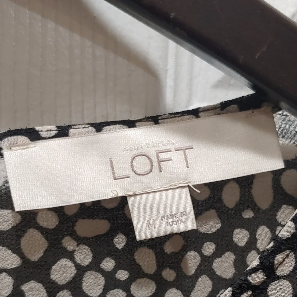 Ann Taylor Loft Black and White Ruffle Blouse - Picture 2 of 6